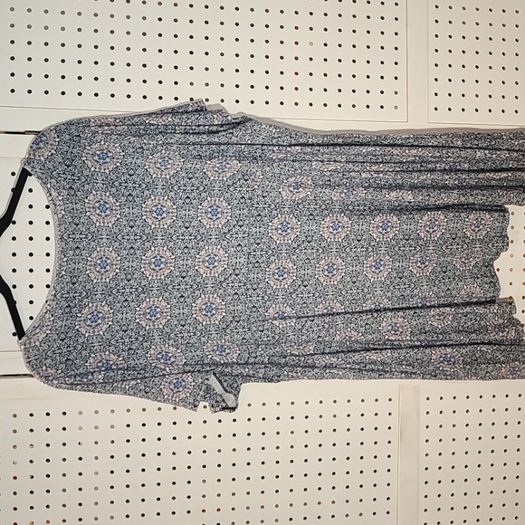 Philosphy size 2X Geometric Print Blue High Low Hem Tunic - Picture 6 of 8